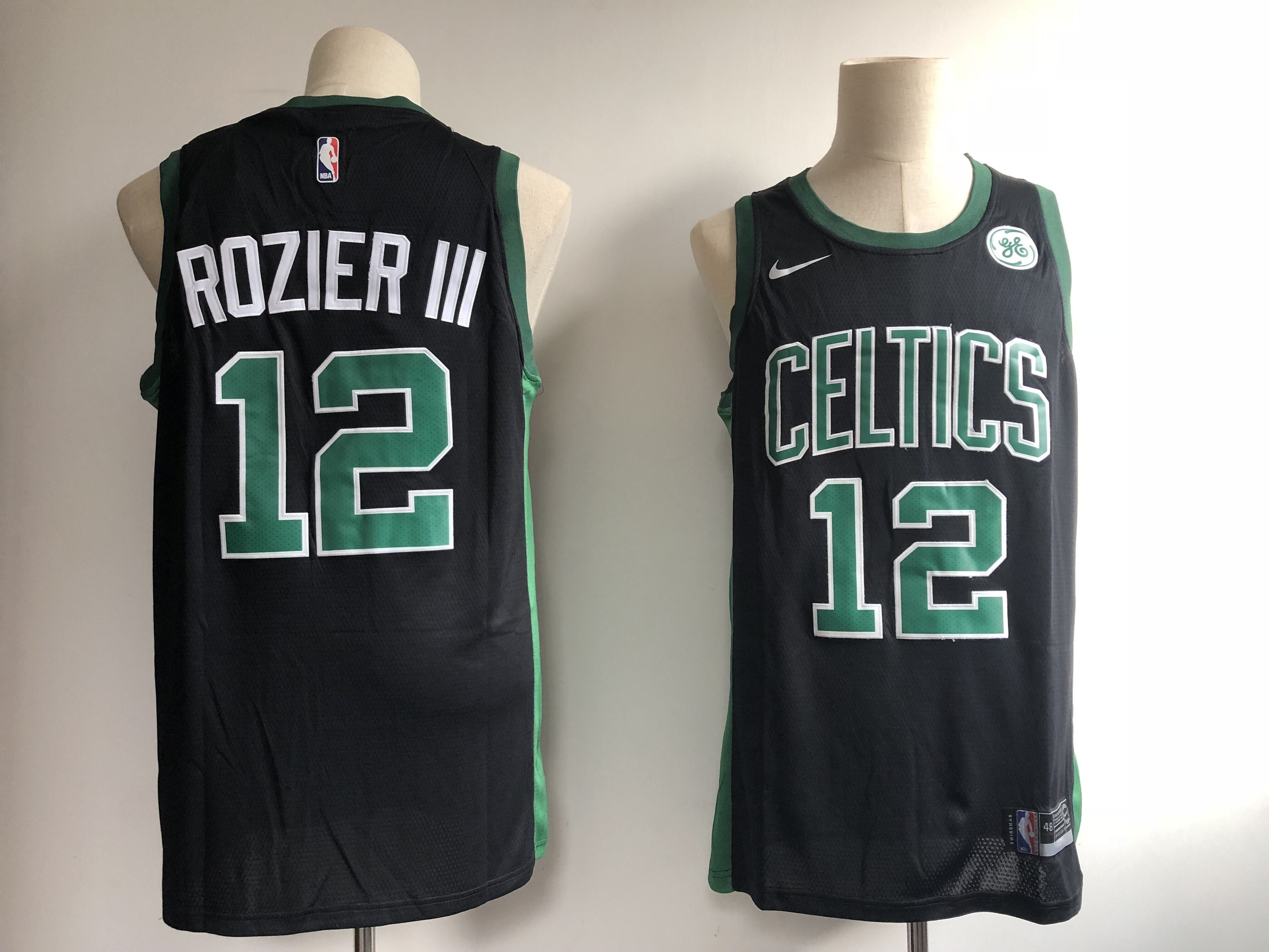 Men Boston Celtics #12 Rozieriii Black Game Nike NBA Jerseys->boston celtics->NBA Jersey